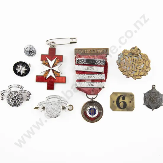 S/S and Enamel St John Medallion