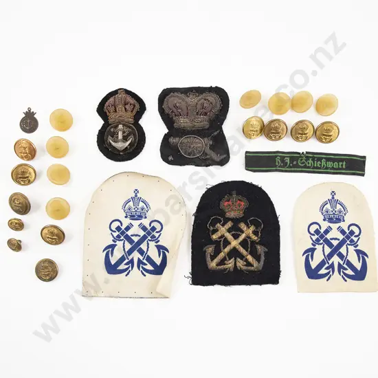 Three Antique Bullion Wire Badges