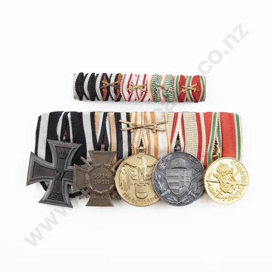 WWI German Five Medal Group with Ribbons