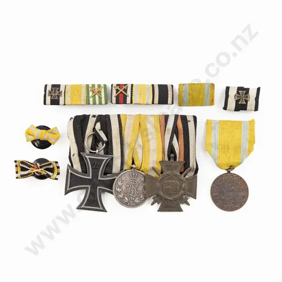 WWI German Four Medal Group with Ribbons