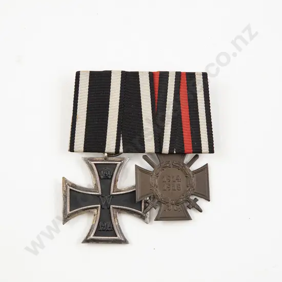 WWI German Two Medal Group with Ribbons