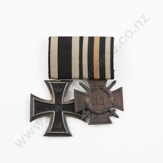 WWI German Two Medal Group with Ribbons