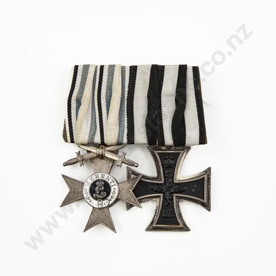WWI German Two Medal Group with Ribbons