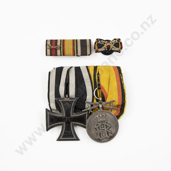 WWI German Two Medal Group with Ribbons