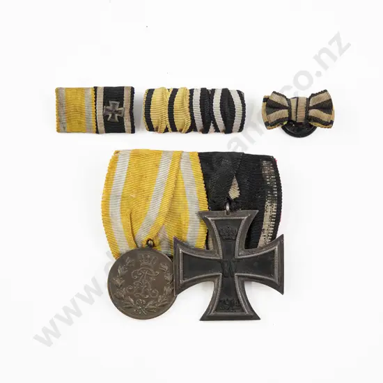WWI German Two Medal Group with Ribbons