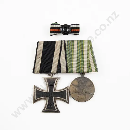 WWI German Two Medal Group with Ribbons