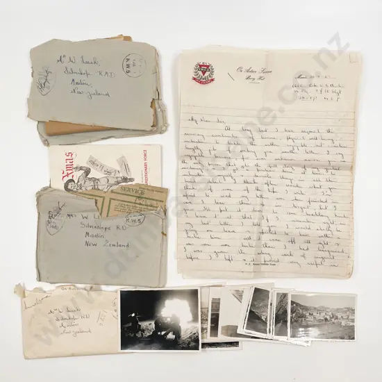 WWII NZ Soldiers Correspondence with Snapshots