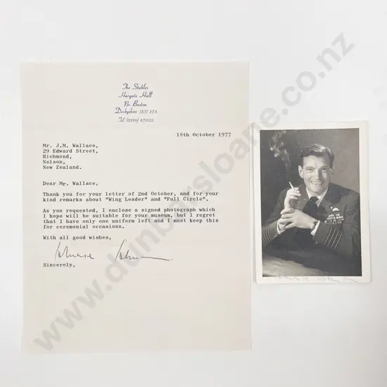 Autographed photograph of Johnnie Johnson and Letter