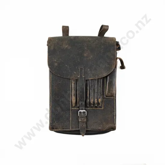 WWII German Luftwaffe Officers Brown Leather Map Case