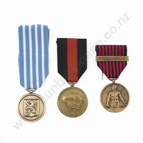 Belgium Volunteer's Medal 1940–1945 and two others