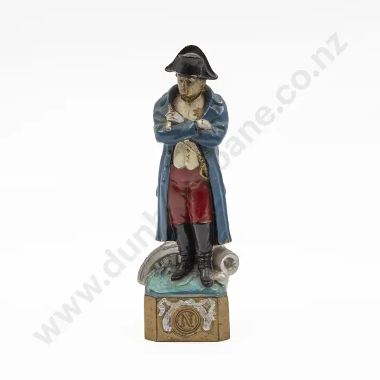 Austrian Style Cold Painted Metal Napoleon Desk Top Statue