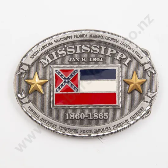 Modern USA Made Mississippi Belt Buckle