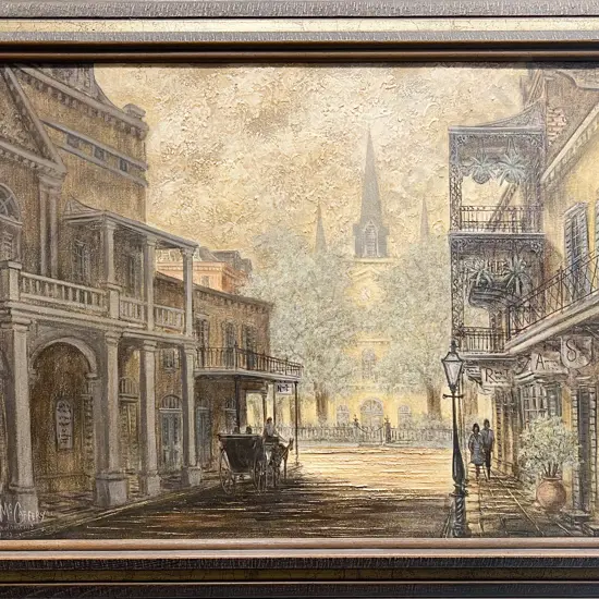James McCaffery - New Orleans Street Scene - Acrylic on Canvas