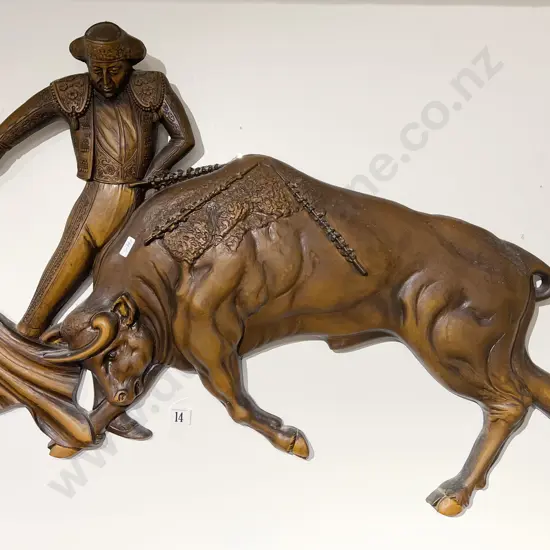 Matador & Bull - Mixed Media Wall Hanging