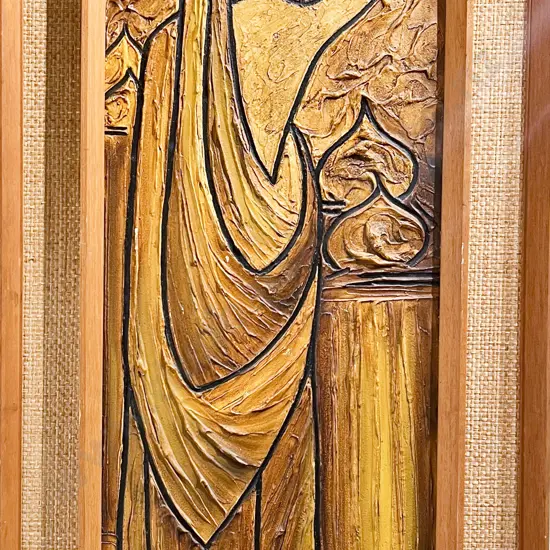 South African Mixed Media Work of Faceless Water Carrier