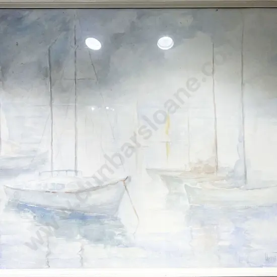 Daphne West - Becalmed Sailing Boats, Watercolour