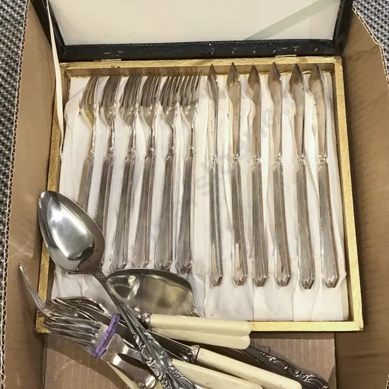 Quantity of Assorted Cutlery Together With Boxed Cutlery