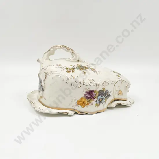 Fancy China Cheese Dish and Cover