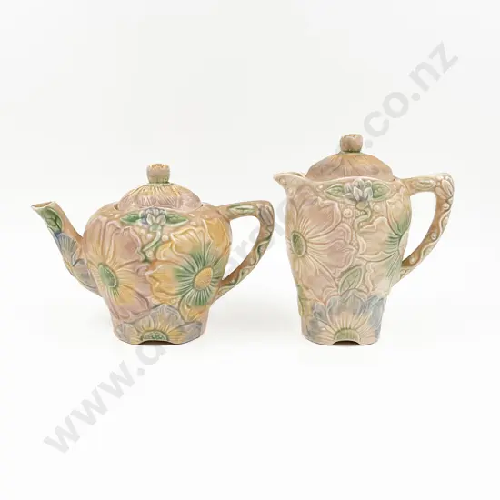 Floral Decorated Coffee Pot and Hot Water Jug