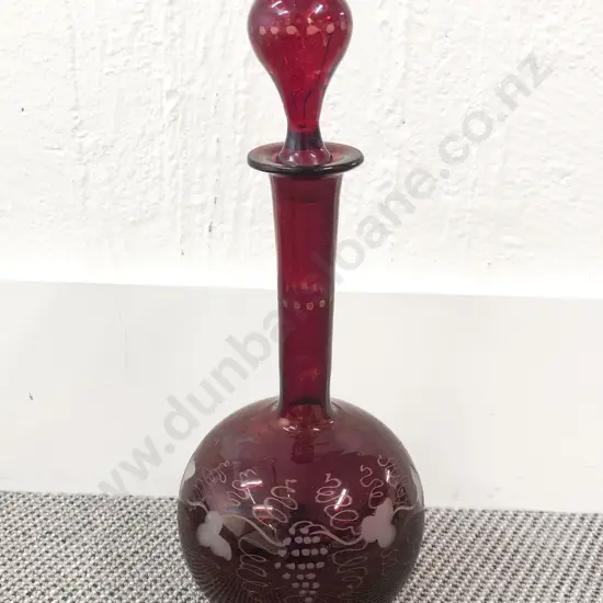 Ruby Glass Decanter