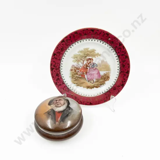 Czechoslovakian Lidded Dish Together With Limoges Plate