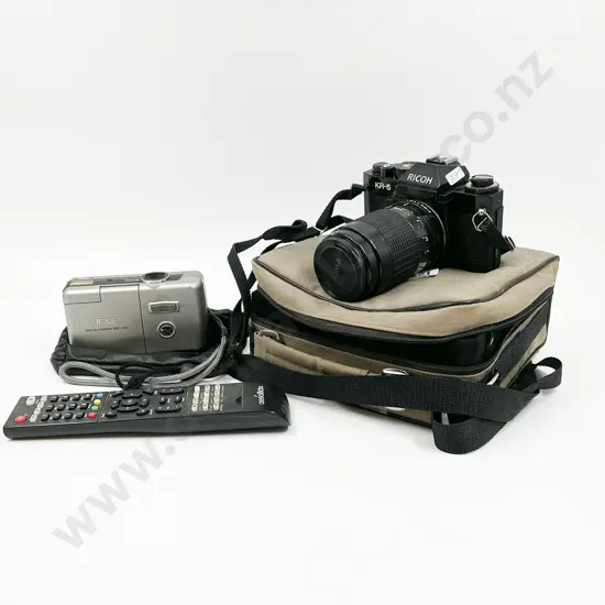 Vintage Ricoh KR-5 Camera and Accessories in Case Etc.