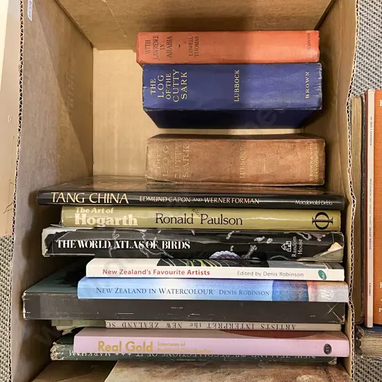 Box of Assorted Books Incl. NZ Art Reference