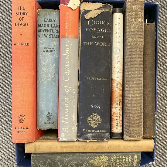 Small Box of Assorted Books Incl. Early NZ Reference