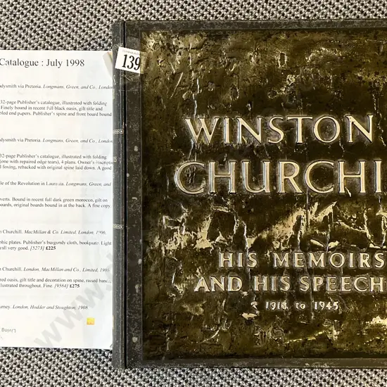 Winston S. Churchill "His Memory and Speeches" Record Set