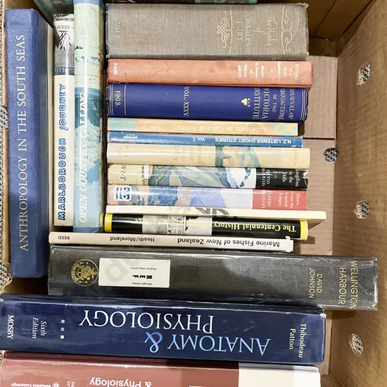 Box of Assorted Books Including NZ Reference