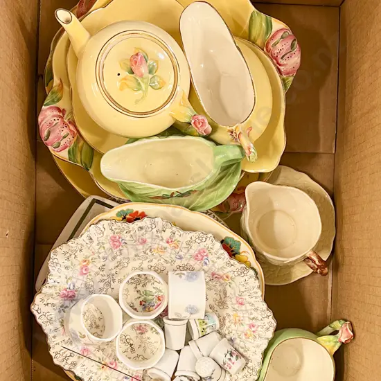 Quantity of Assorted Fancy China Together With Thimbles and Wedgewood Napkin Rings