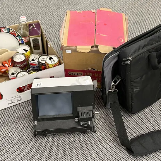 Quantity of Assorted Incl. Vintage Goko Monitor and Hanimex Editor  Together With Box of Assorted Vintage