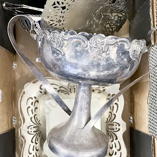 Quantity of Assorted S/P Incl. Double Handed Trophy Vase