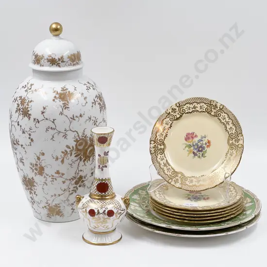 Small Quantity of Assorted Fancy China Incl. Vases and Aynsley Side Plates