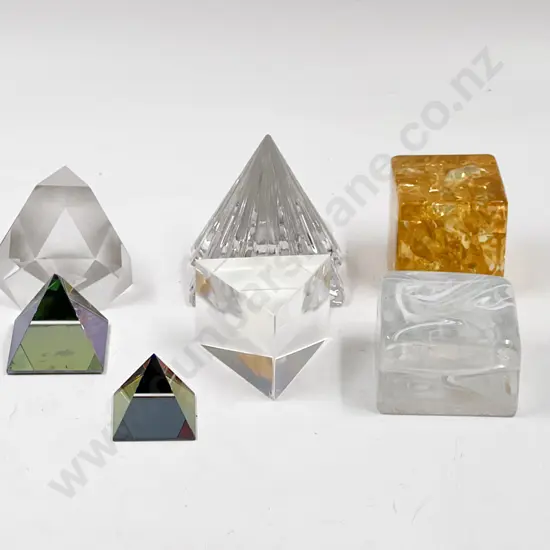 Seven Assorted Art Glass Paperweights