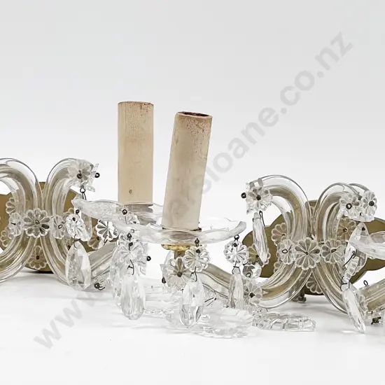 Pair of Two Branch Wall Lights