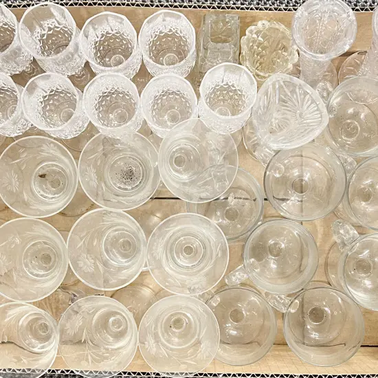 Two Boxes of Assorted Crystal and Glassware