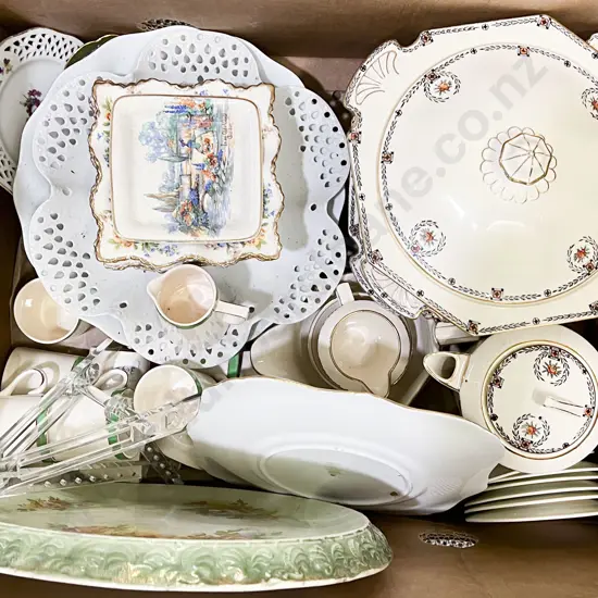 Box Quantity of Assorted Fine China