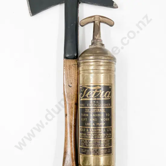 Vintage Fire Extinguisher & Tomahawk