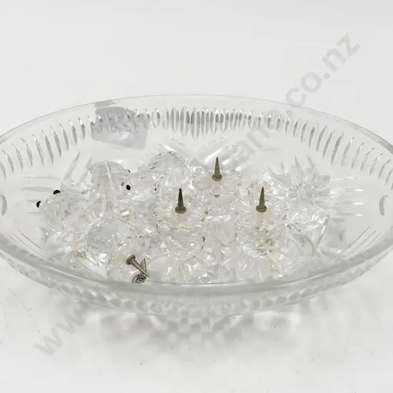 Quantity of Assorted Swarovski in Glass Dish (AF)