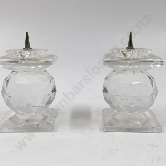 Pair of Swarovski Candle Holders