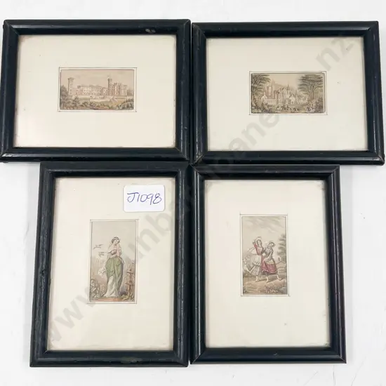 Four Small Framed Baxter Prints