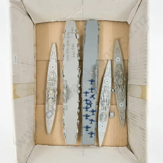 Five Assorted Battleship Models (AF)