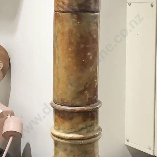 Alabaster Column Form Plant Stand (Minor Chips)