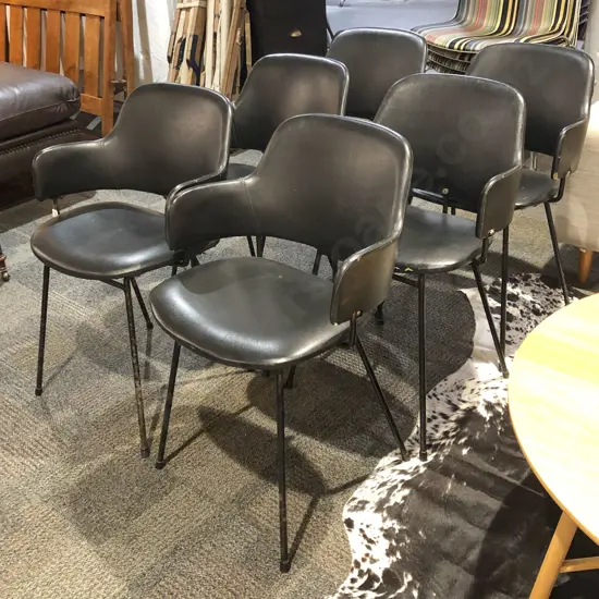 Set of Six Mid Century Dining Chairs
