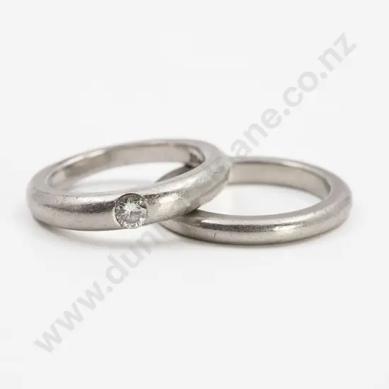 All Platinum Solitaire Diamond Band