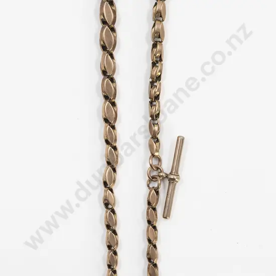 Victorian 9ct Fancy MIxed Link Graduated Albert Chain