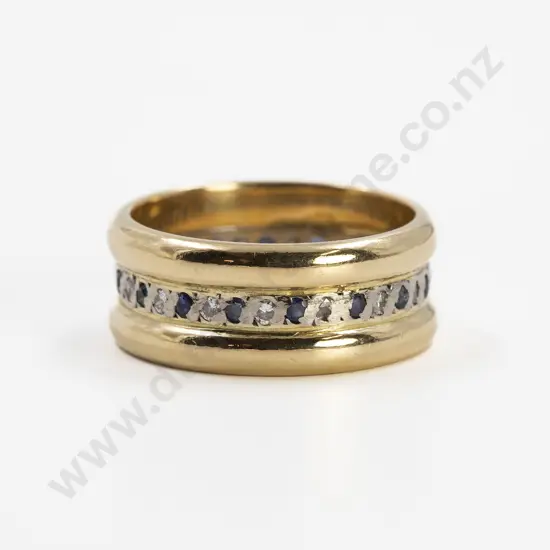 18ct 32stone Sapphire and Diamond Band Ring