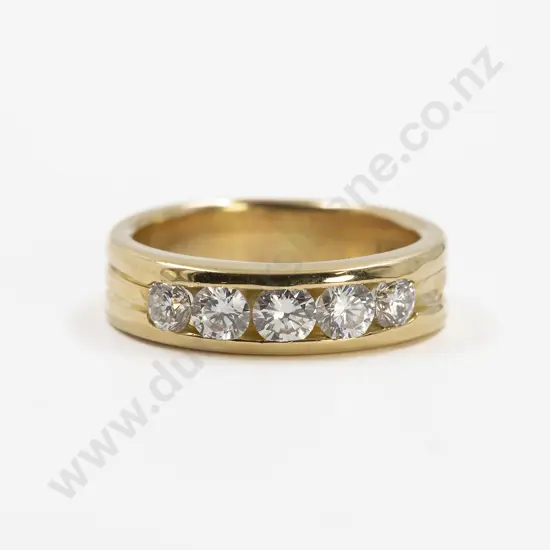 18ct Five Stone Diamond Band