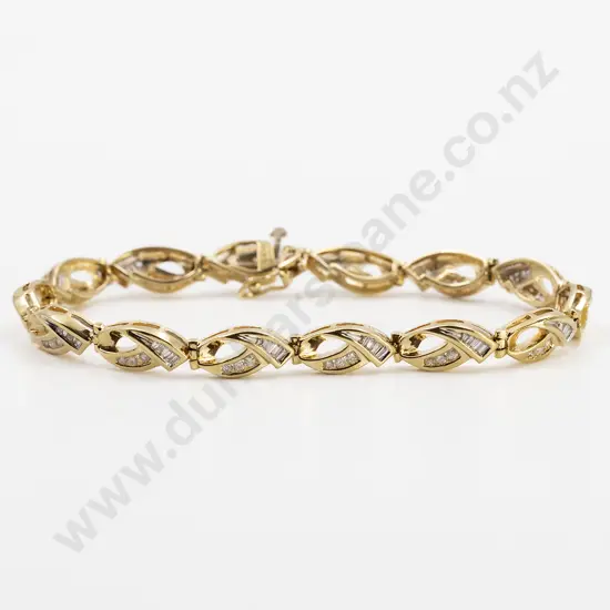 14ct 98stone Diamond Bracelet